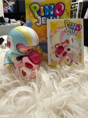 Pastel Heart Vinyl Figure - Pink, Blue & Yellow